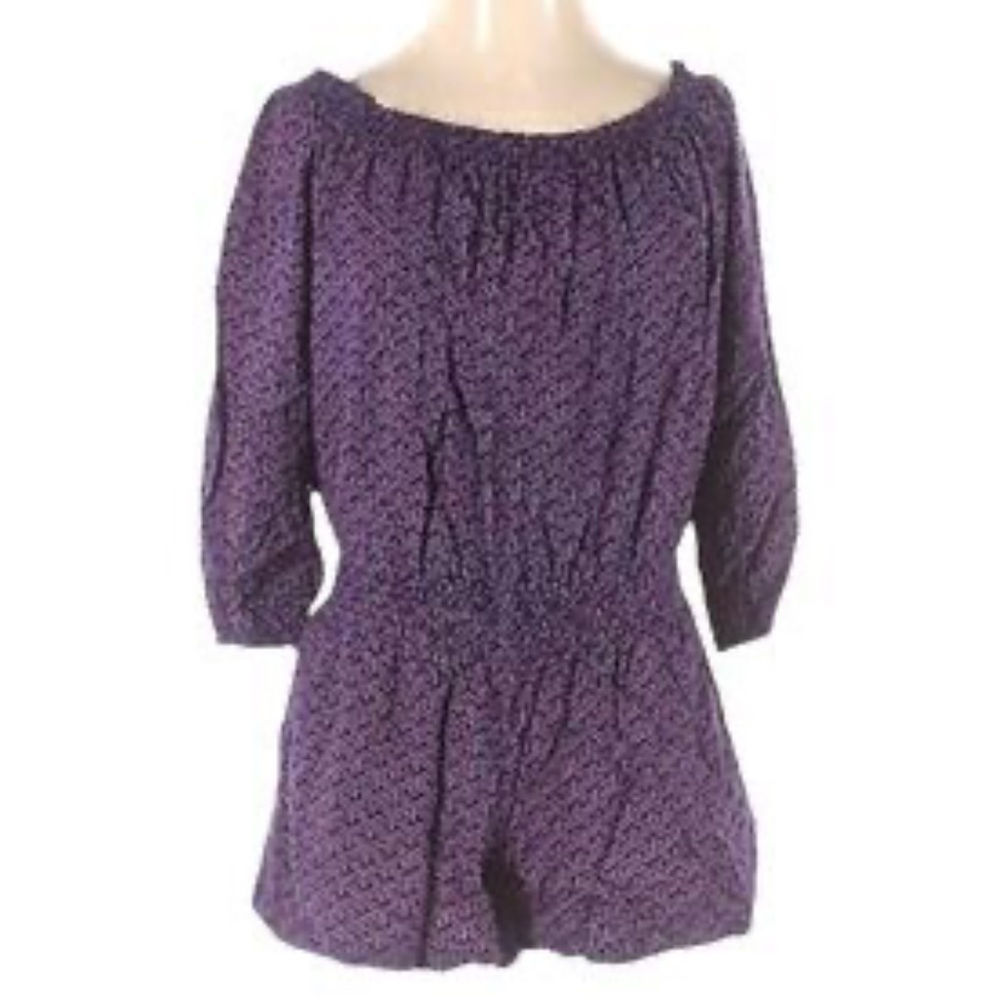 BANANA REPUBLIC FACTORY Women’s Romper Size Petite XS Patterned Retro